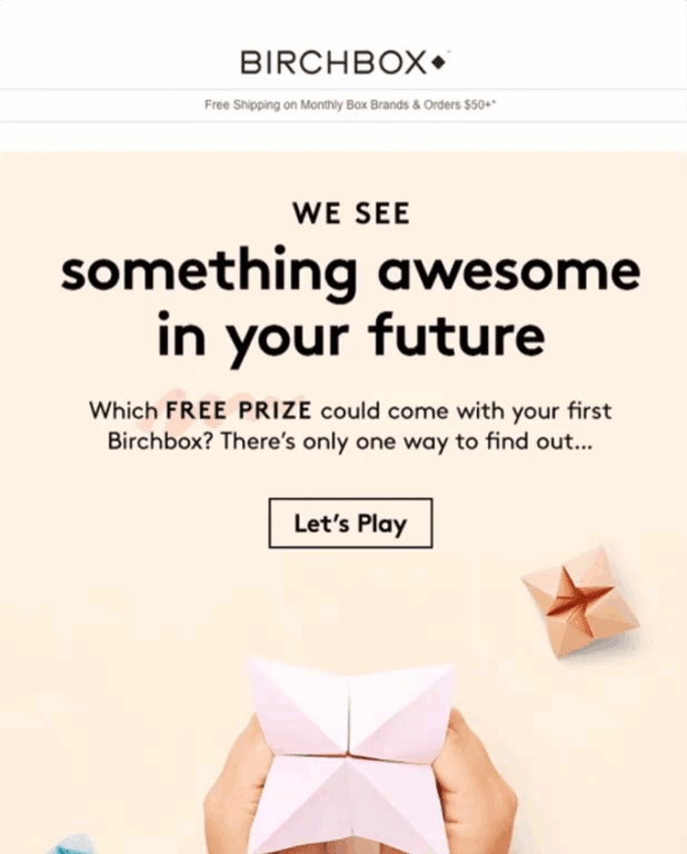 great email designs appeal to a reader's curiosity