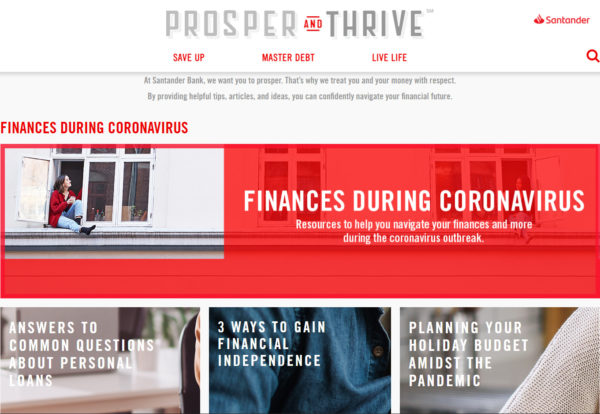 blog examples - Prosper and Thrive by Santander Bank
