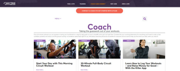 blog examples - Coach Care Connect by Anytime Fitness