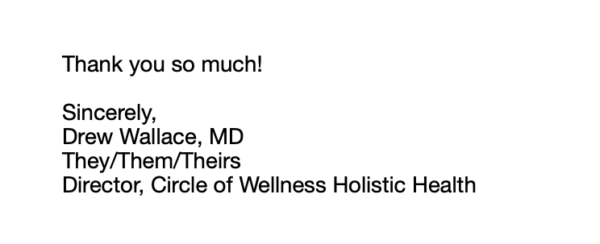 Email signature