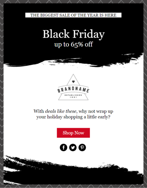 Holiday Email Templates -  Black Friday template