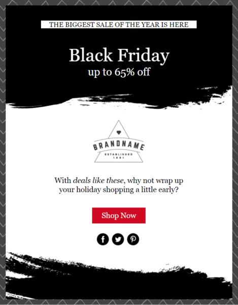Holiday Email Templates - Black Friday template
