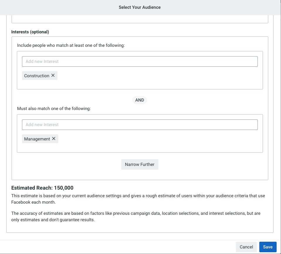 Facebook Special Ad Category Audience building