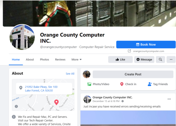 Computer repair advertising uses social media
