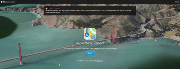 marketing for accounting firms requires registering with Apple Maps Connect