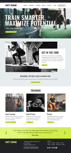 personal training marketing includes spending time on website content