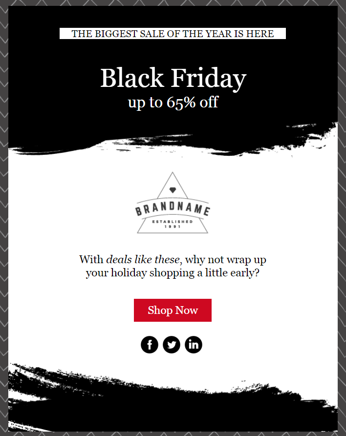 constant contact black friday sales template could be an outstanding invitation email template