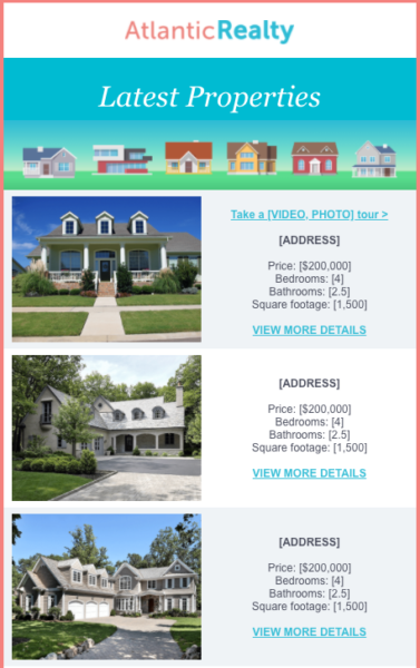 real estate email templates for property listings