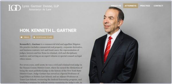 attorney bio with very professional look but the facial expression makes him look approachable