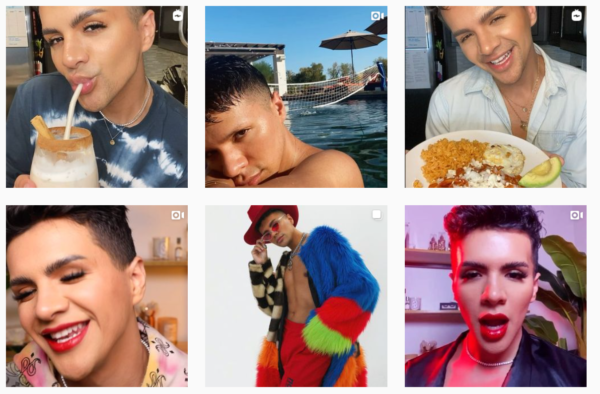 beauty influence program - influencer Gabriel Zamora on Instagram - various brands