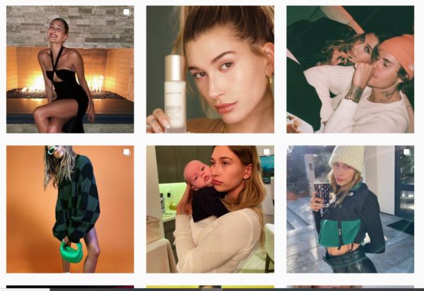 beauty influencer program on Instagram - influencer: Hailey Bieber, brand: bareMinerals