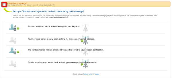 box to check to enable text-to-join option