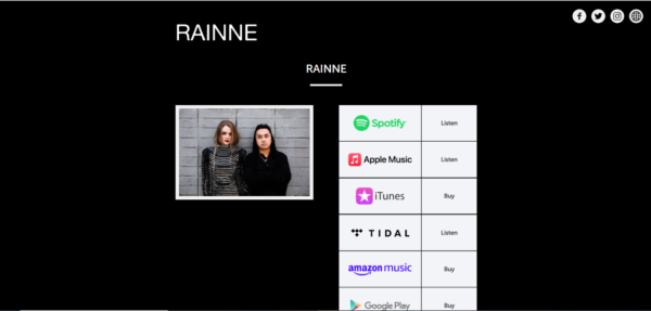 Rainne uses multiple platforms to hose their music in order to broaden their exposure in hopes of booking shows as unsigned artists