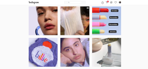 Billie Inc. steps up their marketing in the beauty industry by posting images of every type of individual that uses their "clean" makeup