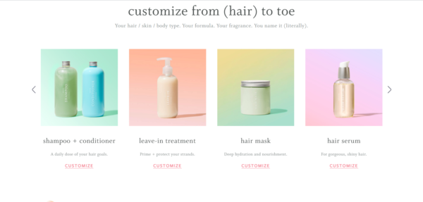 Marketing in the beauty industry - Function of Beauty allows you to customize your own products "from (hair) to toe"