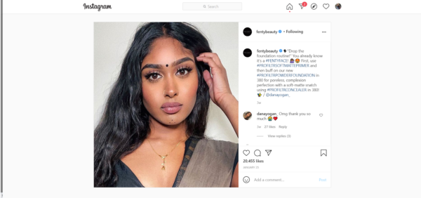 marketing in the beauty industry - Fenty features micro-influencers to build brand loyalty