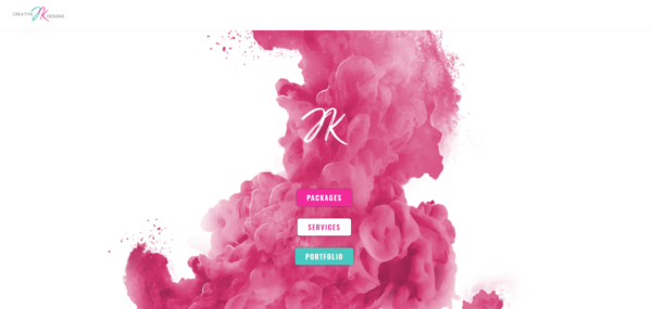 Creative JK Design's landing page