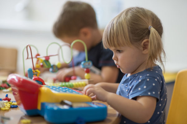 daycare open house idea - set up a kid's play area