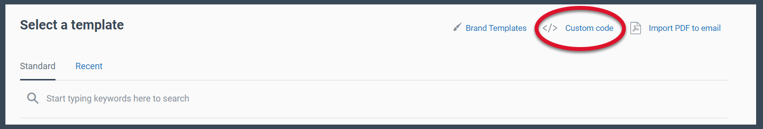 Use your custom HTML code in Constant Contact by choosing "custom code" when creating an email in your account.