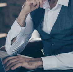 business professional on laptop