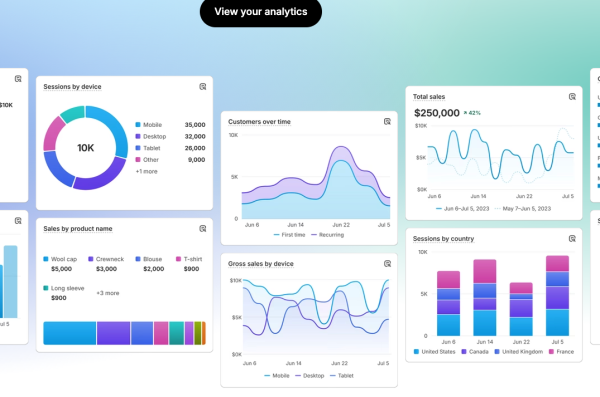 Shopify customizable dashboard