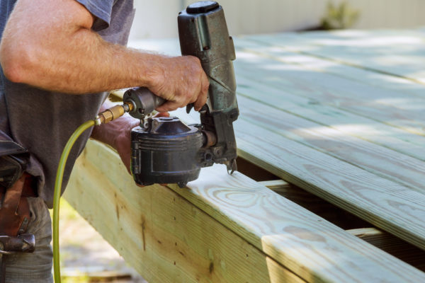 How to start a deck building business - make sure you have a list of your tools like this pneumatic staple gun