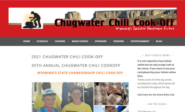 Chug Water Chili Cook-off homepage