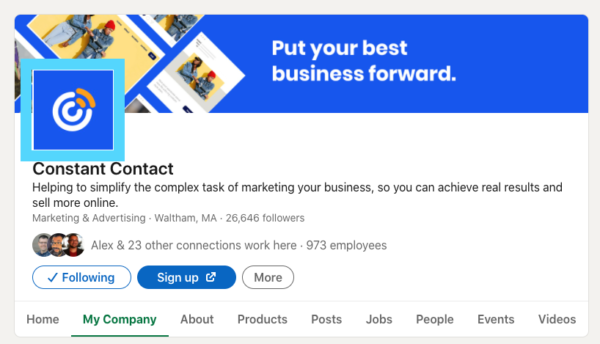 LinkedIn company profile photo size