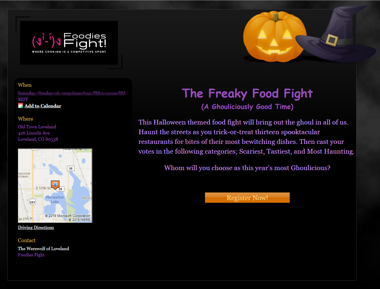 constant contact example landing page event