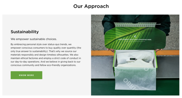 How to Get Sales on Shopify- point out what you're doing different like Cariuma's webpage explaining their approach to sustainability