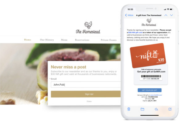 Grow your email list with Nift