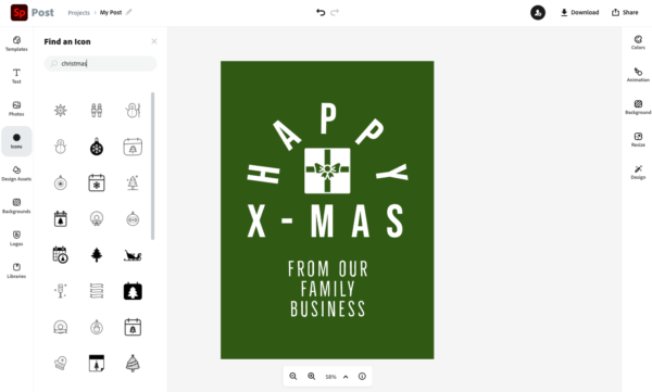 Adobe Spark for Holiday-grafik