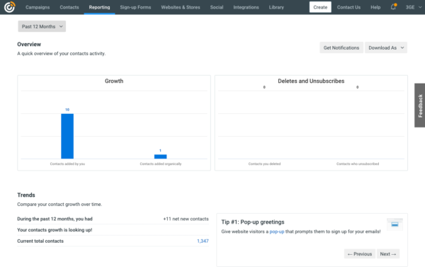subscriber growth email metric
