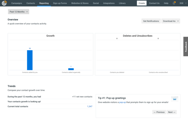 subscriber growth email metric 