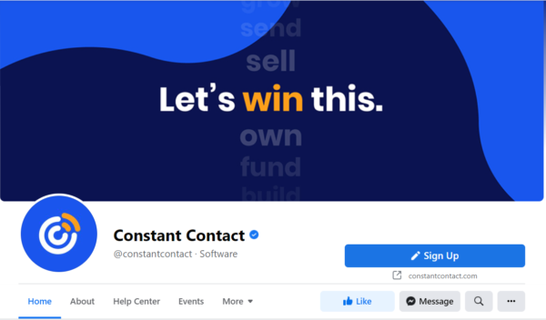 Constant Contact's Facebook page