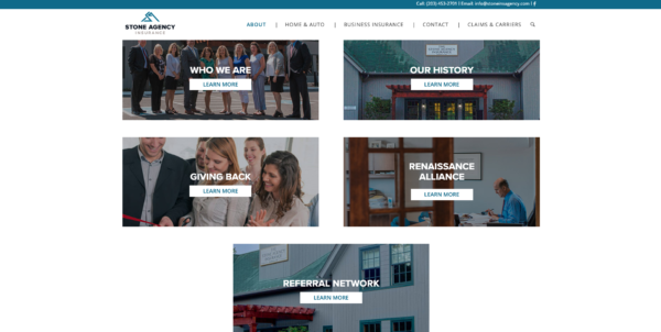 Insurance agent website