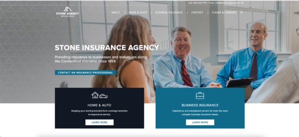 Insurance agent website