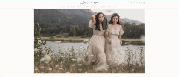 Adored Vintage's homepage