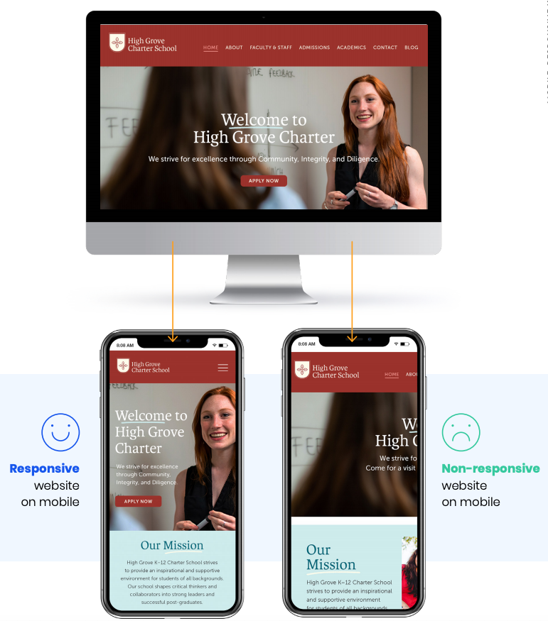 mobile-responsive education website