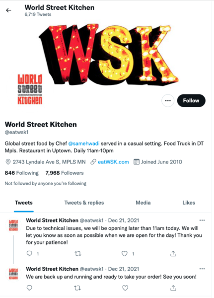 social media for food trucks