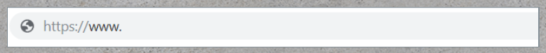 The address bar of a web browser. 