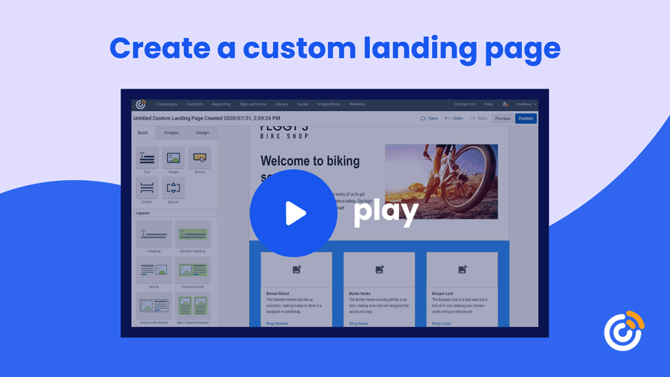 Link to YouTube video on creating a custom landing page