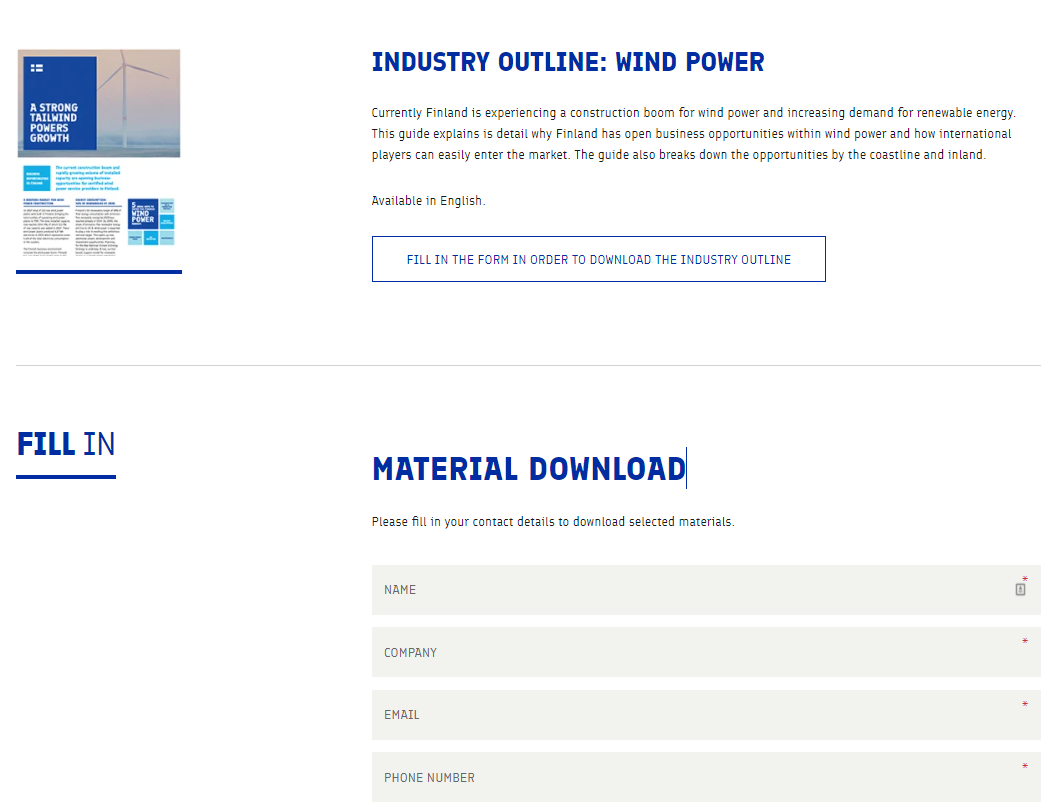 example of digital downloads used for b2b lead generation