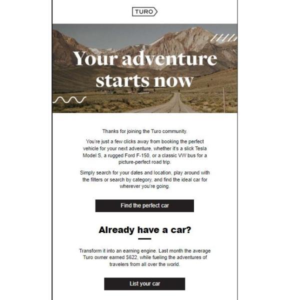 Turo email example