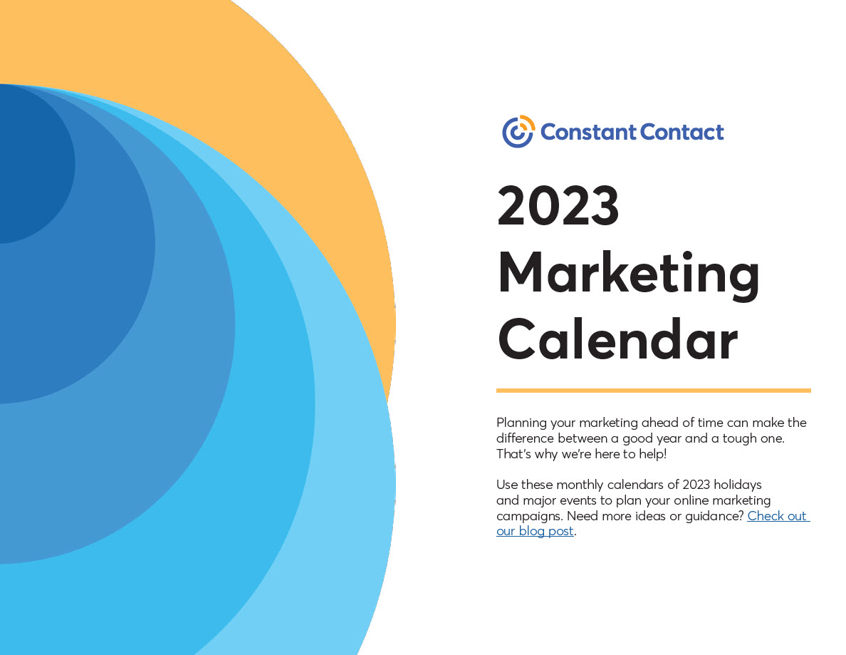 2023 Online Marketing Calendar Template and Marketing Holidays