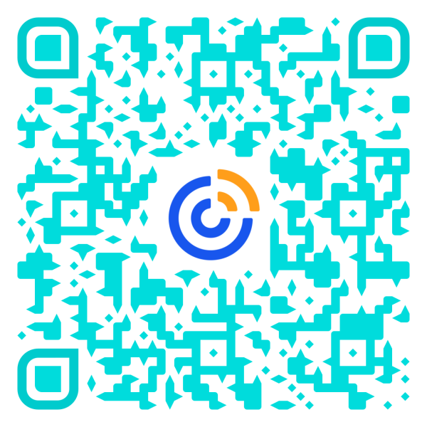 custom qr code with branded colors and logo created using QRCode Monkey