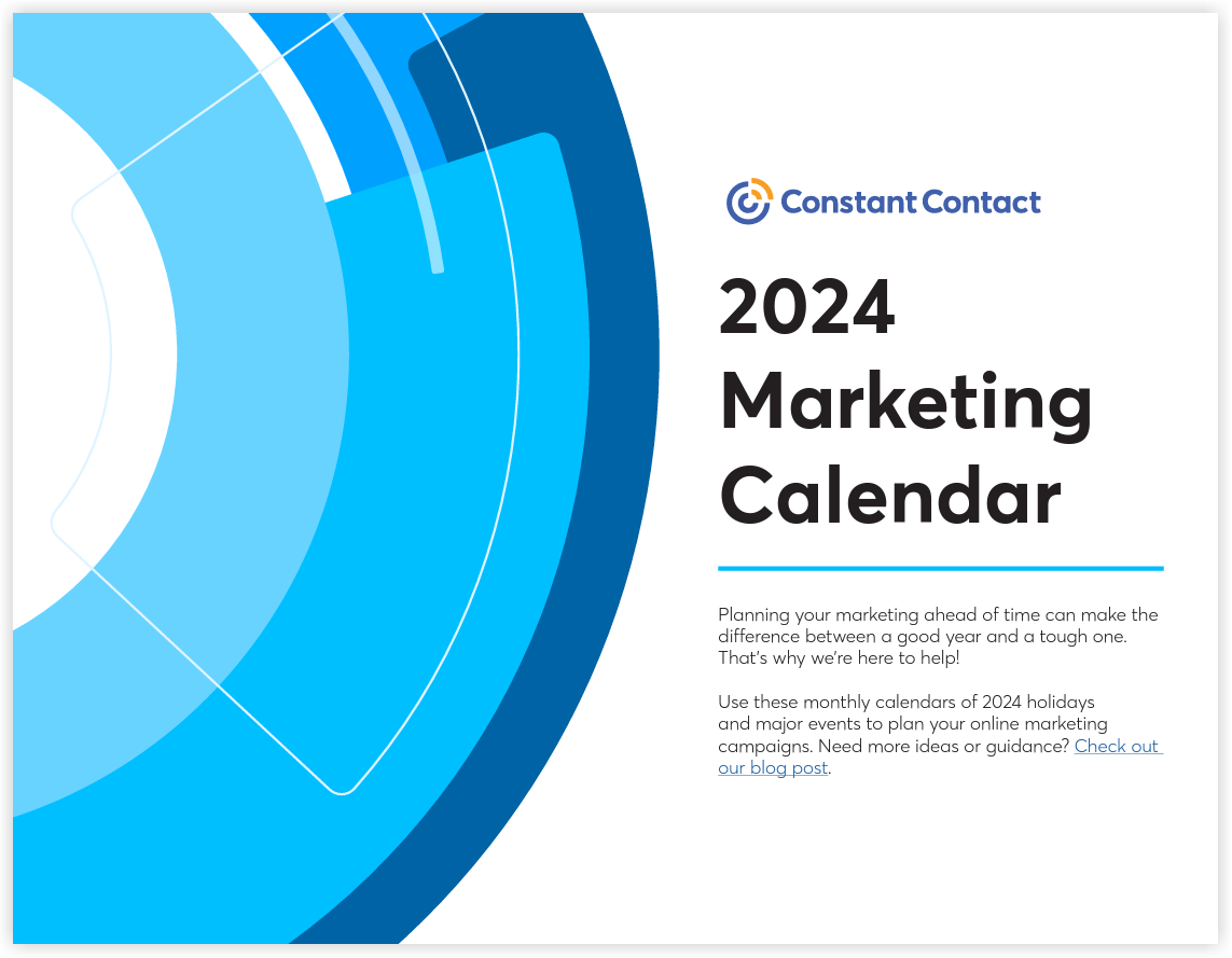 2024 Online Marketing Calendar Template and Marketing Holidays