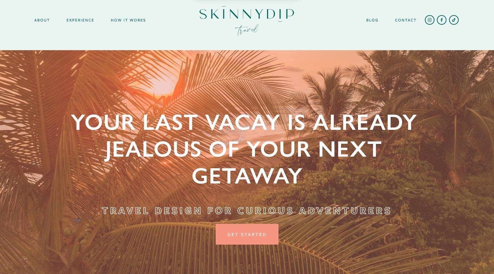 Skinny Dip Travel shares its brand purpose statement on its website.