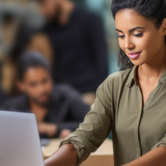 Businesswoman working on a LinkedIn Marketing Strategy