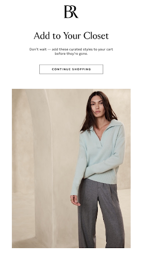 Banana republic personalized email